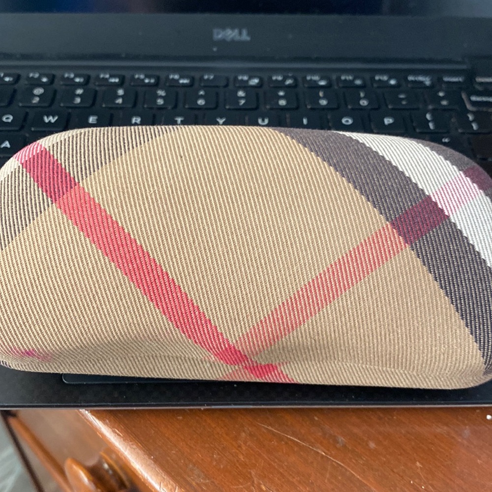 Burberry Eyeglass Case Hard Shell Nova Check Plaid